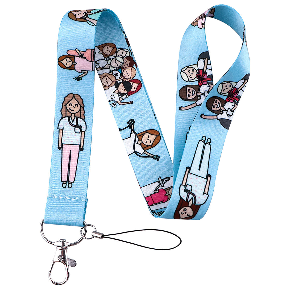 Wholesale Medical Card Holder Ribbon Polyester Cell Phone Lanyard Keychain